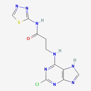 N~3~-(2-chloro-7H-purin-6-yl)-N-1,3,4-thiadiazol-2-yl-beta-alaninamide