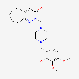 molecular formula C24H34N4O4 B15103121 2-{[4-(2,3,4-trimethoxybenzyl)piperazin-1-yl]methyl}-2,5,6,7,8,9-hexahydro-3H-cyclohepta[c]pyridazin-3-one 