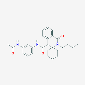 N-(3-acetamidophenyl)-2'-butyl-1'-oxo-2',4'-dihydro-1'H-spiro[cyclohexane-1,3'-isoquinoline]-4'-carboxamide