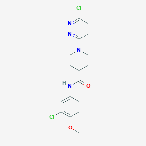 molecular formula C17H18Cl2N4O2 B15103142 N-(3-chloro-4-methoxyphenyl)-1-(6-chloropyridazin-3-yl)piperidine-4-carboxamide 