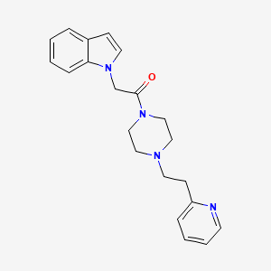 2-(1H-indol-1-yl)-1-{4-[2-(2-pyridyl)ethyl]piperazino}-1-ethanone