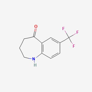 molecular formula C11H10F3NO B1510319 7-(Trifluoromethyl)-3,4-dihydro-1H-benzo[b]azepin-5(2H)-one CAS No. 851045-54-0
