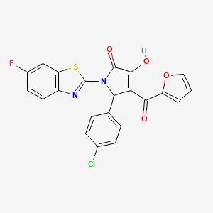 5-(4-Chlorophenyl)-1-(6-fluorobenzothiazol-2-yl)-4-(2-furylcarbonyl)-3-hydroxy-3-pyrrolin-2-one