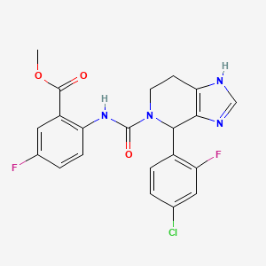 molecular formula C21H17ClF2N4O3 B15103195 methyl 2-({[4-(4-chloro-2-fluorophenyl)-1,4,6,7-tetrahydro-5H-imidazo[4,5-c]pyridin-5-yl]carbonyl}amino)-5-fluorobenzoate 