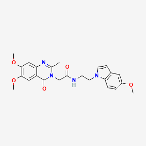 2-(6,7-dimethoxy-2-methyl-4-oxoquinazolin-3(4H)-yl)-N-[2-(5-methoxy-1H-indol-1-yl)ethyl]acetamide