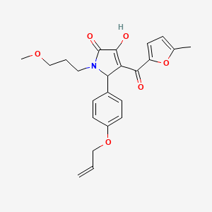 (4E)-4-[hydroxy(5-methylfuran-2-yl)methylidene]-1-(3-methoxypropyl)-5-[4-(prop-2-en-1-yloxy)phenyl]pyrrolidine-2,3-dione