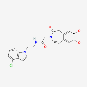 N-[2-(4-chloro-1H-indol-1-yl)ethyl]-2-(7,8-dimethoxy-2-oxo-1,2-dihydro-3H-3-benzazepin-3-yl)acetamide