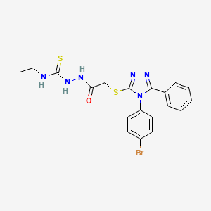 2-({[4-(4-bromophenyl)-5-phenyl-4H-1,2,4-triazol-3-yl]sulfanyl}acetyl)-N-ethylhydrazinecarbothioamide