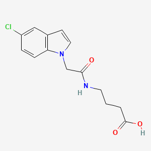 molecular formula C14H15ClN2O3 B15103255 4-{[(5-chloro-1H-indol-1-yl)acetyl]amino}butanoic acid 