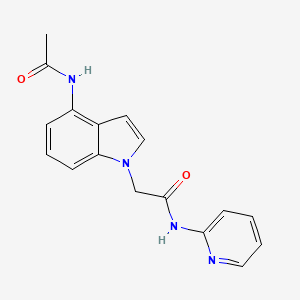 molecular formula C17H16N4O2 B15103267 2-[4-(acetylamino)-1H-indol-1-yl]-N-(pyridin-2-yl)acetamide 