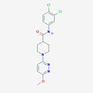 molecular formula C17H18Cl2N4O2 B15103296 N-(3,4-dichlorophenyl)-1-(6-methoxypyridazin-3-yl)piperidine-4-carboxamide 