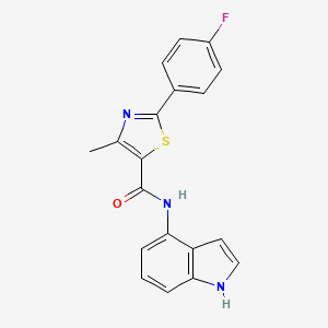 2-(4-fluorophenyl)-N-(1H-indol-4-yl)-4-methyl-1,3-thiazole-5-carboxamide