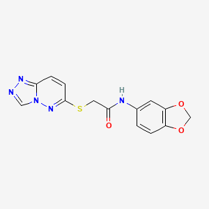 N-(1,3-benzodioxol-5-yl)-2-([1,2,4]triazolo[4,3-b]pyridazin-6-ylsulfanyl)acetamide