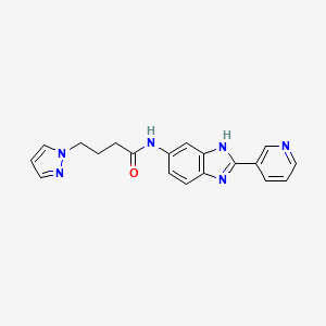 4-(1H-pyrazol-1-yl)-N-[2-(pyridin-3-yl)-1H-benzimidazol-6-yl]butanamide