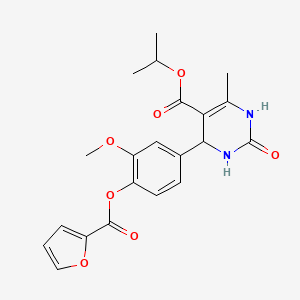 4-[4-(Furan-2-carbonyloxy)-3-methoxy-phenyl]-6-methyl-2-oxo-1,2,3,4-tetrahydro-pyrimidine-5-carboxylic acid isopropyl ester