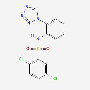 molecular formula C13H9Cl2N5O2S B15103334 2,5-dichloro-N-[2-(1H-tetrazol-1-yl)phenyl]benzenesulfonamide 