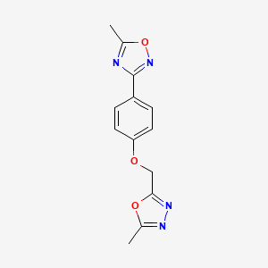 5-Methyl-3-{4-[(5-methyl-1,3,4-oxadiazol-2-yl)methoxy]phenyl}-1,2,4-oxadiazole