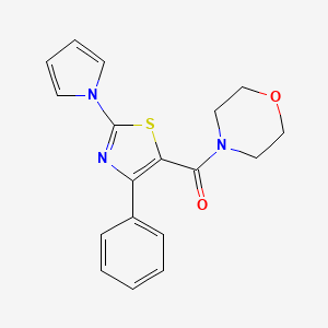 morpholin-4-yl[4-phenyl-2-(1H-pyrrol-1-yl)-1,3-thiazol-5-yl]methanone