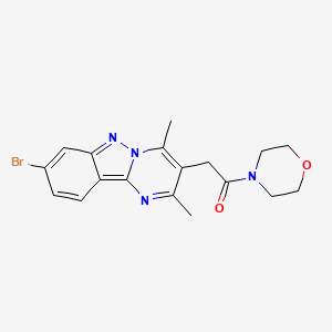 2-(8-Bromo-2,4-dimethylpyrimido[1,2-b]indazol-3-yl)-1-morpholino-1-ethanone