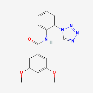 molecular formula C16H15N5O3 B15103352 3,5-dimethoxy-N-[2-(1H-tetrazol-1-yl)phenyl]benzamide 