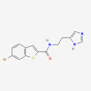 molecular formula C14H12BrN3OS B15103355 6-bromo-N-[2-(1H-imidazol-4-yl)ethyl]-1-benzothiophene-2-carboxamide 