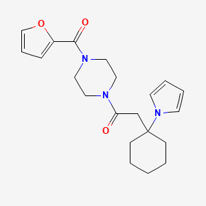 1-[4-(furan-2-ylcarbonyl)piperazin-1-yl]-2-[1-(1H-pyrrol-1-yl)cyclohexyl]ethanone