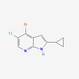 molecular formula C10H8BrClN2 B1510343 4-bromo-5-chloro-2-cyclopropyl-1H-pyrrolo[2,3-b]pyridine 