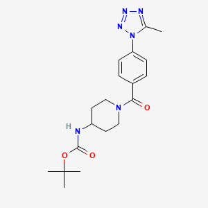 molecular formula C19H26N6O3 B15103432 tert-butyl (1-{[4-(5-methyl-1H-tetrazol-1-yl)phenyl]carbonyl}piperidin-4-yl)carbamate 