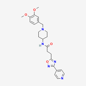 N-[1-(3,4-dimethoxybenzyl)piperidin-4-yl]-3-[3-(pyridin-4-yl)-1,2,4-oxadiazol-5-yl]propanamide