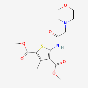 molecular formula C15H20N2O6S B15103444 Dimethyl 3-methyl-5-[(morpholin-4-ylacetyl)amino]thiophene-2,4-dicarboxylate 