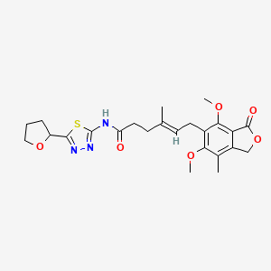 (E)-6-(4,6-dimethoxy-7-methyl-3-oxo-1,3-dihydroisobenzofuran-5-yl)-4-methyl-N-(5-(tetrahydrofuran-2-yl)-1,3,4-thiadiazol-2-yl)hex-4-enamide