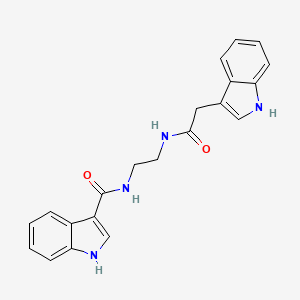 molecular formula C21H20N4O2 B15103462 N-{2-[(1H-indol-3-ylacetyl)amino]ethyl}-1H-indole-3-carboxamide 