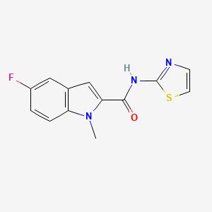 molecular formula C13H10FN3OS B15103487 5-fluoro-1-methyl-N-(1,3-thiazol-2-yl)-1H-indole-2-carboxamide 