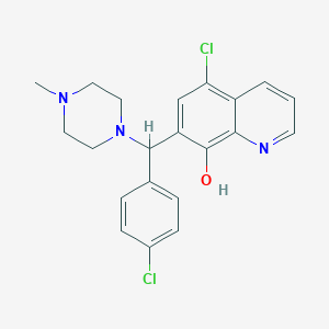 5-Chloro-7-[(4-chlorophenyl)-(4-methylpiperazin-1-yl)methyl]quinolin-8-ol