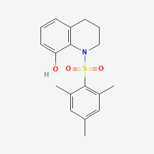 molecular formula C18H21NO3S B15103522 1-(2,4,6-Trimethylbenzenesulfonyl)-1,2,3,4-tetrahydroquinolin-8-ol 