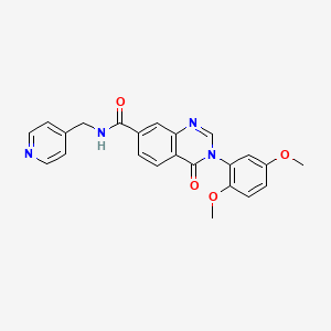 3-(2,5-dimethoxyphenyl)-4-oxo-N-(pyridin-4-ylmethyl)-3,4-dihydroquinazoline-7-carboxamide