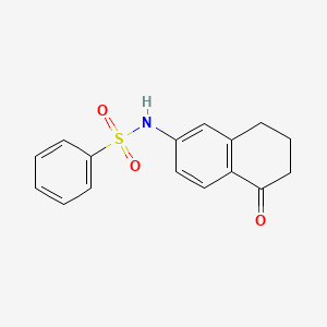 molecular formula C16H15NO3S B1510357 N-(5-oxo-5,6,7,8-tetrahydronaphthalen-2-yl)benzenesulfonamide 