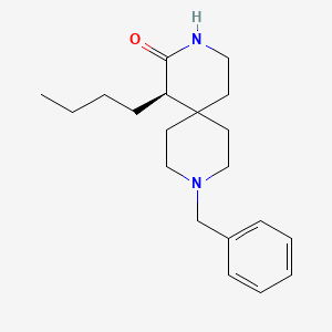molecular formula C20H30N2O B1510359 3,9-Diazaspiro[5.5]undecan-2-one,1-butyl-9-(phenylmethyl)-,(1R)- 