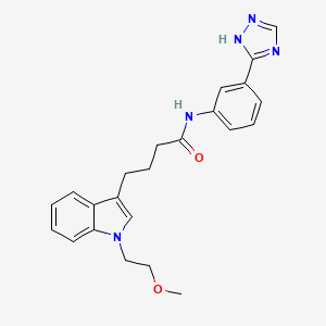 4-[1-(2-methoxyethyl)-1H-indol-3-yl]-N-[3-(1H-1,2,4-triazol-3-yl)phenyl]butanamide