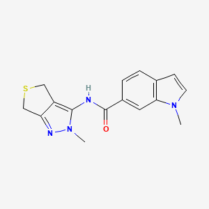 1-methyl-N-(2-methyl-2,6-dihydro-4H-thieno[3,4-c]pyrazol-3-yl)-1H-indole-6-carboxamide