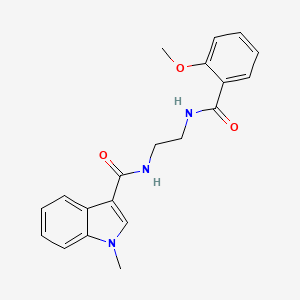 molecular formula C20H21N3O3 B15103609 N-(2-{[(2-methoxyphenyl)carbonyl]amino}ethyl)-1-methyl-1H-indole-3-carboxamide 