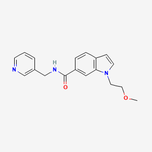 molecular formula C18H19N3O2 B15103611 1-(2-methoxyethyl)-N-(3-pyridylmethyl)-1H-indole-6-carboxamide 