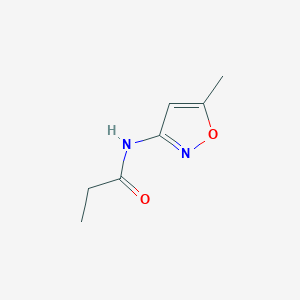 molecular formula C7H10N2O2 B15103618 Propanamide, N-(5-methyl-3-isoxazolyl)-(9CI) CAS No. 551909-22-9