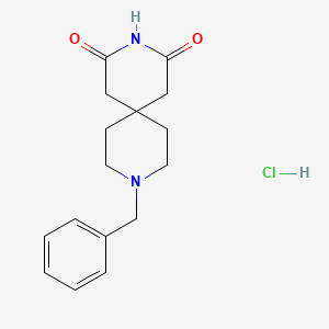 molecular formula C16H21ClN2O2 B1510362 9-Benzyl-3,9-diazaspiro[5.5]undecane-2,4-dione hydrochloride CAS No. 1176981-07-9