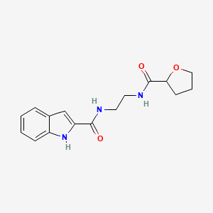 molecular formula C16H19N3O3 B15103643 N-{2-[(tetrahydrofuran-2-ylcarbonyl)amino]ethyl}-1H-indole-2-carboxamide 