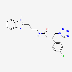 N-[3-(1H-benzimidazol-2-yl)propyl]-3-(4-chlorophenyl)-4-(1H-tetrazol-1-yl)butanamide