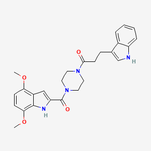 1-{4-[(4,7-dimethoxy-1H-indol-2-yl)carbonyl]piperazin-1-yl}-3-(1H-indol-3-yl)propan-1-one