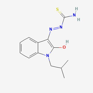 (2Z)-2-[1-(2-methylpropyl)-2-oxo-1,2-dihydro-3H-indol-3-ylidene]hydrazinecarbothioamide