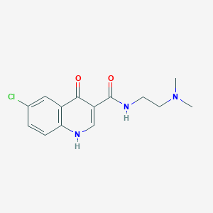 6-chloro-N-[2-(dimethylamino)ethyl]-4-hydroxyquinoline-3-carboxamide