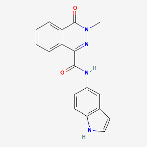 molecular formula C18H14N4O2 B15103756 N-(1H-indol-5-yl)-3-methyl-4-oxo-3,4-dihydrophthalazine-1-carboxamide 